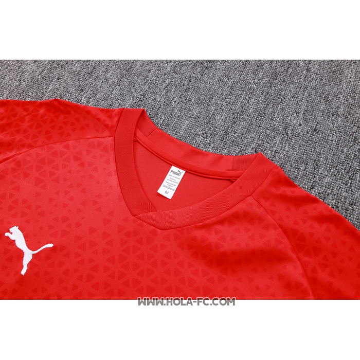 Chandal del AC Milan 2023-2024 Manga Corta Rojo - Pantalon Corto